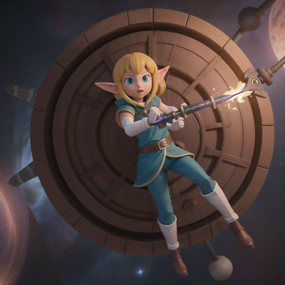 Image For Post Anime, space station, sword, exploring, elf, hidden trapdoor, HD, 4K, AI Generated Art