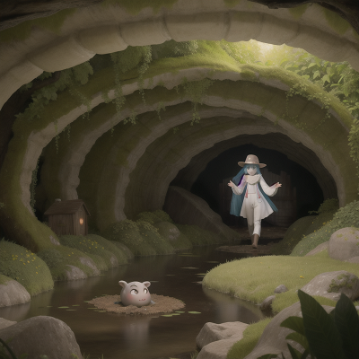 Image For Post Anime, ghostly apparition, farm, detective, swamp, cave, HD, 4K, AI Generated Art