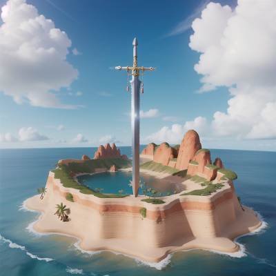 Image For Post Anime, ocean, sword, desert, skyscraper, village, HD, 4K, AI Generated Art