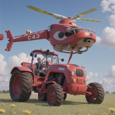 Image For Post Anime, helicopter, alien, circus, surprise, tractor, HD, 4K, AI Generated Art