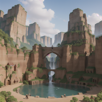 Image For Post Anime, maze, vampire, waterfall, village, wild west town, HD, 4K, AI Generated Art