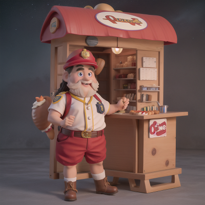 Image For Post Anime, police officer, hot dog stand, dwarf, queen, space, HD, 4K, AI Generated Art