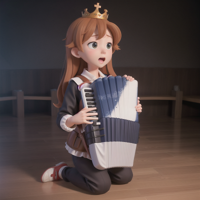 Image For Post Anime, confusion, king, whale, surprise, accordion, HD, 4K, AI Generated Art