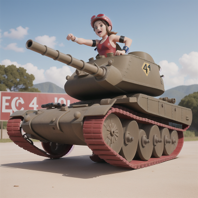 Image For Post Anime, tank, bicycle, circus, motorcycle, jumping, HD, 4K, AI Generated Art