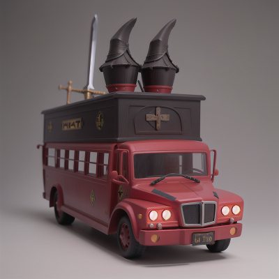 Image For Post Anime, king, witch, vampire's coffin, bus, sword, HD, 4K, AI Generated Art