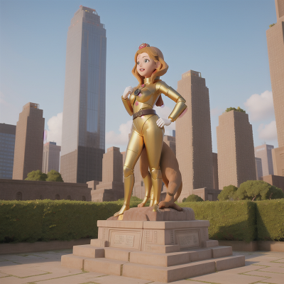 Image For Post Anime, statue, dog, maze, skyscraper, queen, HD, 4K, AI Generated Art