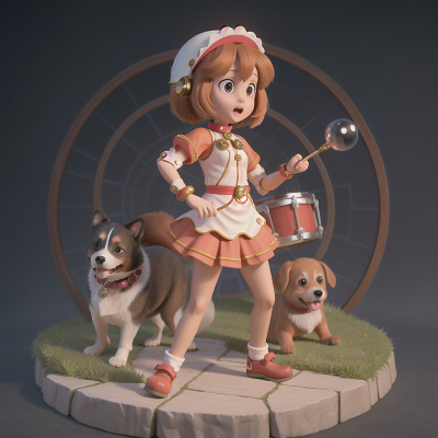 Image For Post Anime, drum, dog, crystal ball, artificial intelligence, thunder, HD, 4K, AI Generated Art