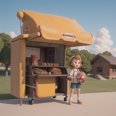 Image For Post Anime, exploring, space, hot dog stand, griffin, drum, HD, 4K, AI Generated Art