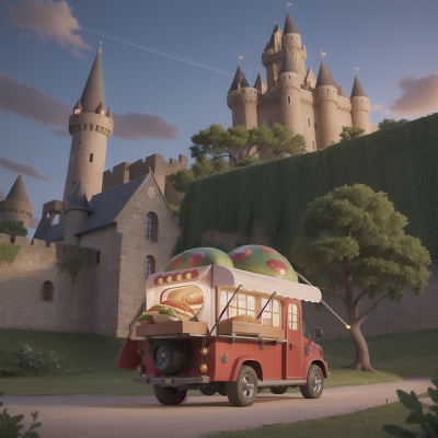 Image For Post Anime, betrayal, medieval castle, cyborg, turtle, taco truck, HD, 4K, AI Generated Art