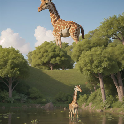 Image For Post Anime, jungle, farm, giraffe, skyscraper, swamp, HD, 4K, AI Generated Art
