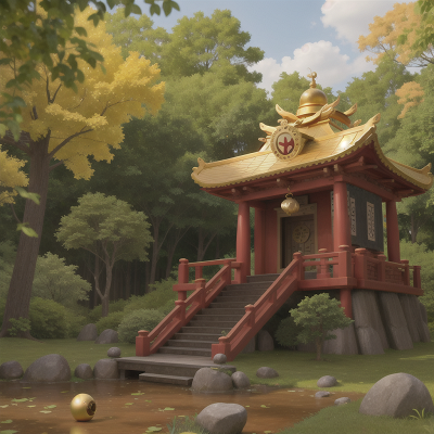 Image For Post Anime, helicopter, enchanted forest, golden egg, temple, cursed amulet, HD, 4K, AI Generated Art