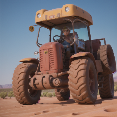 Image For Post Anime, desert, tractor, drought, superhero, angel, HD, 4K, AI Generated Art