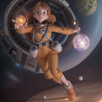 Image For Post Anime, sasquatch, exploring, space station, crystal ball, energy shield, HD, 4K, AI Generated Art