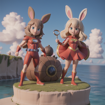 Image For Post Anime, superhero, rabbit, island, key, detective, HD, 4K, AI Generated Art