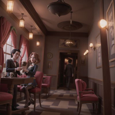 Image For Post Anime, betrayal, haunted mansion, carnival, coffee shop, detective, HD, 4K, AI Generated Art