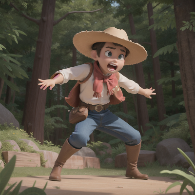 Image For Post Anime, cowboys, tsunami, singing, enchanted forest, fighting, HD, 4K, AI Generated Art
