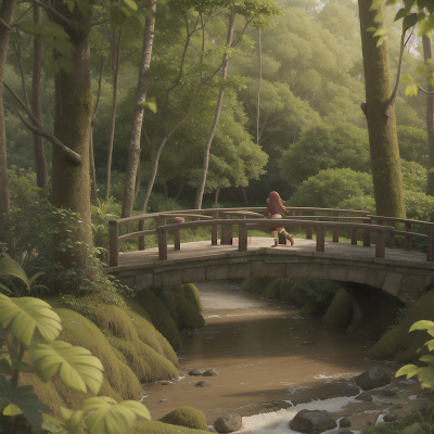 Image For Post Anime, school, fighting, bridge, jungle, forest, HD, 4K, AI Generated Art