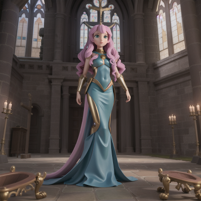 Image For Post Anime, cathedral, knight, unicorn, mermaid, cyborg, HD, 4K, AI Generated Art