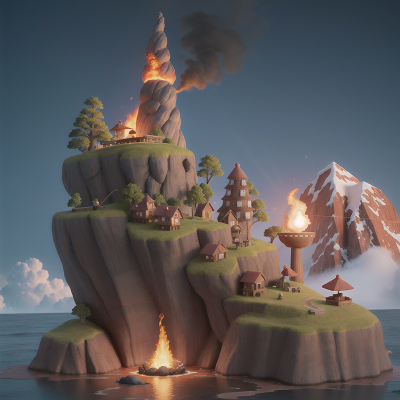 Image For Post Anime, lava, bagpipes, seafood restaurant, avalanche, wizard's hat, HD, 4K, AI Generated Art