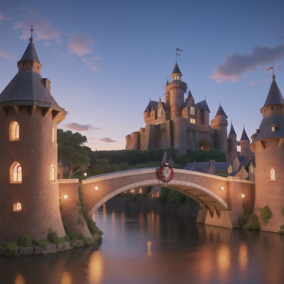 Image For Post Anime, bridge, medieval castle, piano, circus, haunted mansion, HD, 4K, AI Generated Art