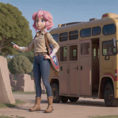 Image For Post Anime, shield, zookeeper, drought, bus, unicorn, HD, 4K, AI Generated Art