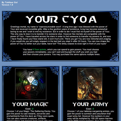 Image For Post Your CYOA (v1.9) (by TokHaar Gol)