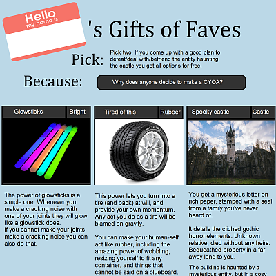 Image For Post BlankTag's Gift of Faves CYOA