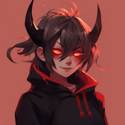 Image For Post | Anime demon girl standing alone with horns visible, intense expressions and bold linework. female demon anime pfp pfp for discord. - [Demon Anime PFP](https://hero.page/pfp/demon-anime-pfp)