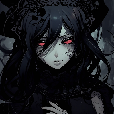 Image For Post | Anime character with a haunting gaze, strong use of shading and bold line work. mysterious dark aesthetic pfp pfp for discord. - [Dark Aesthetic PFP Collection](https://hero.page/pfp/dark-aesthetic-pfp-collection)
