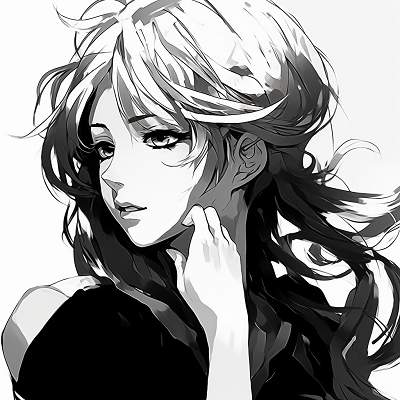 Image For Post | Profile of an elegant female anime character, her noble bearing highlighted by the stark black and white palette. famous black and white pfp female anime pfp for discord. - [Top Black And White PFP Anime](https://hero.page/pfp/top-black-and-white-pfp-anime)