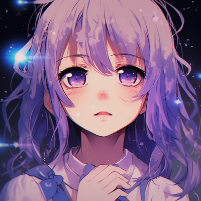 Image For Post | An anime girl seemingly lost in the cosmos, with stars reflected in her eyes and detailed hair highlights. lovely girls in aesthetic anime pfp pfp for discord. - [Aesthetic Anime Pfp Focus](https://hero.page/pfp/aesthetic-anime-pfp-focus)