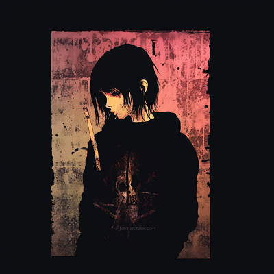 Image For Post | Shadowed profile of an anime character, featuring grunge textures and hazy outline. artistic grunge aesthetic pfp pfp for discord. - [All about grunge aesthetic pfp](https://hero.page/pfp/all-about-grunge-aesthetic-pfp)