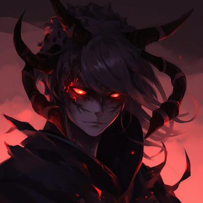 Image For Post Crimson Horned Demon - anime demon pfp aesthetics