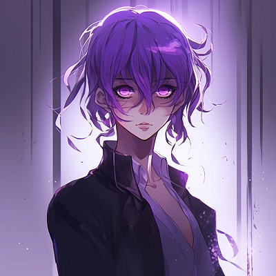 Image For Post | Anime character with violet hair, detailed hairstyle and meticulously drawn eyes. purple anime art pfp pfp for discord. - [Purple Pfp Anime Collection](https://hero.page/pfp/purple-pfp-anime-collection)