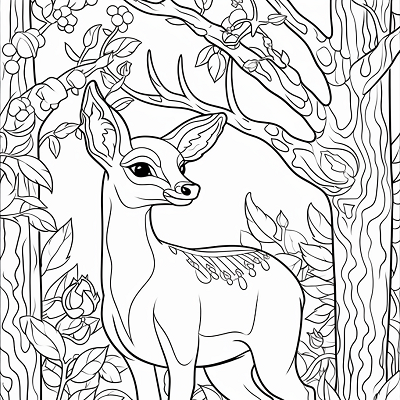 Image For Post Merriment Among Forest Life - Printable Coloring Page