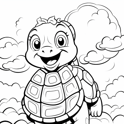 Image For Post Cartoon Elephant with Rainbow - Printable Coloring Page
