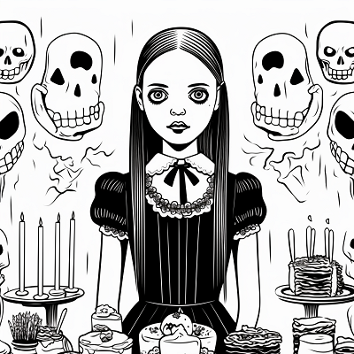 Image For Post Gothic Styled Wednesday Addams - Wallpaper