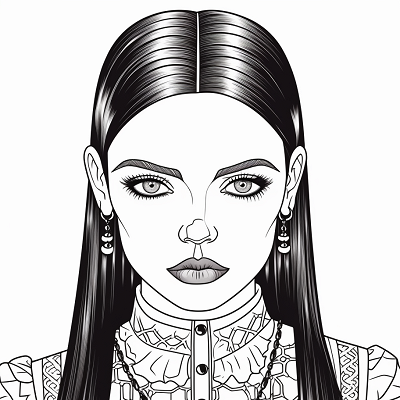 Image For Post Modern Wednesday Addams Close up - Wallpaper
