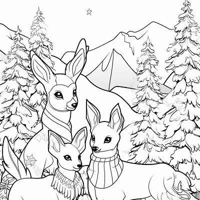 Image For Post Eevee Evolutions Icy Holiday Theme - Wallpaper