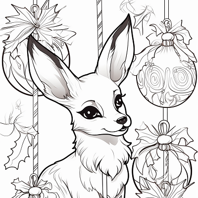 Image For Post | Renderings of Eevee evolutions with festive ornaments; detailed lines and festive elements. printable coloring page, black and white, free download - [Eevee Evolutions Coloring Pages: Adult, Kids, Pokemon Coloring](https://hero.page/coloring/eevee-evolutions-coloring-pages:-adult-kids-pokemon-coloring)