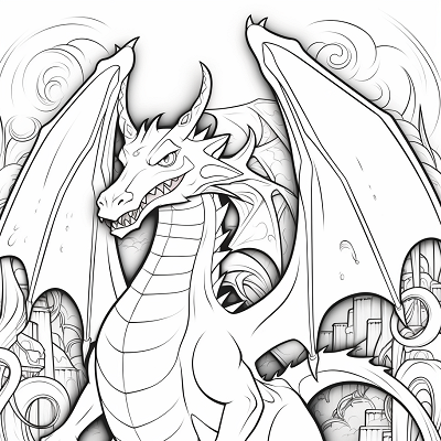 Image For Post | Charizard sketched in a unique style; filled with intricate elements. printable coloring page, black and white, free download - [Pokemon Drawing Sketch Coloring Pages ](https://hero.page/coloring/pokemon-drawing-sketch-coloring-pages-fun-for-adults-and-kids)