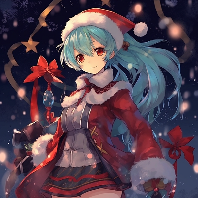Image For Post | Miku Hatsune dressed in a Santa costume accentuated by rich shading. anime christmas theme pfp - [christmas anime pfp](https://hero.page/pfp/christmas-anime-pfp)