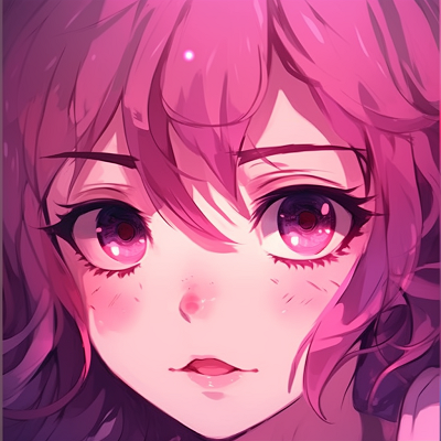 Image For Post | Anime character's face half-hidden in shadows, highlighted by rich pink tones. dark tones in pink anime pfp - [Pink Anime PFP](https://hero.page/pfp/pink-anime-pfp)