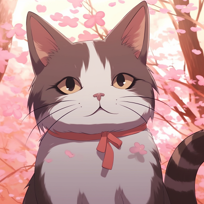 Image For Post | Cute anime cat playing with a ball of yarn, dynamic pose and detailed expressions. entirely cute anime cat pfp - [Anime Cat PFP Universe](https://hero.page/pfp/anime-cat-pfp-universe)