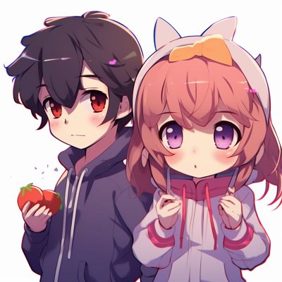 Image For Post | Pair of anime characters holding each other, both profiles matching in complementary tones and outfits. cute matching anime pfpHD, free download - [matching anime pfp](https://hero.page/pfp/matching-anime-pfp)