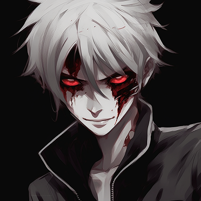 Image For Post | Grim Fade shrouded in shadow with red eyes glowing, highlighting a moody effect. edgy anime pfp male characters - [Edgy Anime PFP Collection](https://hero.page/pfp/edgy-anime-pfp-collection)