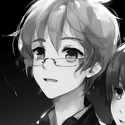 Image For Post | Black and white profile of an anime boy with a thoughtful expression while holding a book, emphasizing his intellectual side. black and white anime boy profile picture - [Anime Profile Picture Black and White](https://hero.page/pfp/anime-profile-picture-black-and-white)