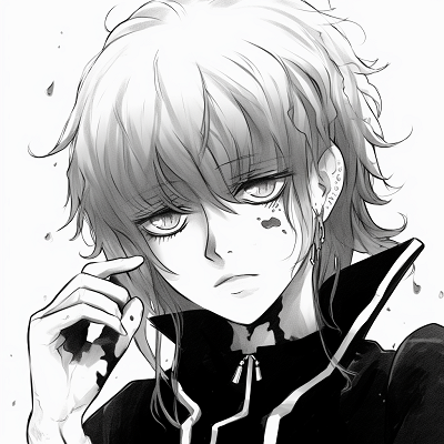 Image For Post Gintama's Sakata Gintoki in Monochrome - fascinating  anime profile picture in black and white
