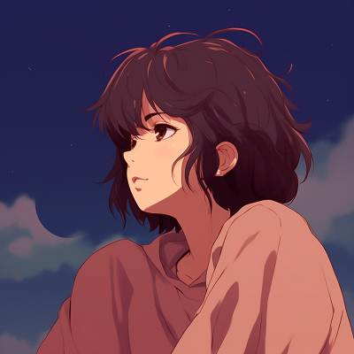 Image For Post | Profile picture of a relaxed anime girl with vibrant hair color, picturesque background scenery with a sunset. chill anime pfp inspirations - [Chill Anime PFP Universe](https://hero.page/pfp/chill-anime-pfp-universe)