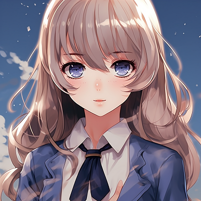 Image For Post | Anime schoolgirl in classic uniform, with soft coloring and smooth lines. anime gif pfp dynamic - [cute animated pfp](https://hero.page/pfp/cute-animated-pfp)